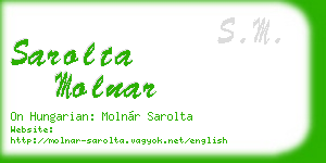sarolta molnar business card