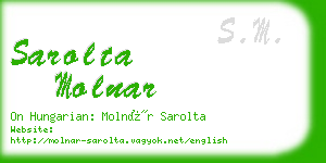 sarolta molnar business card